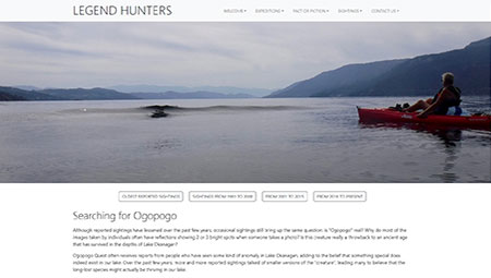 The Legend Hunters -following Ogopogo sightings in the Okanagan Valley since 2000